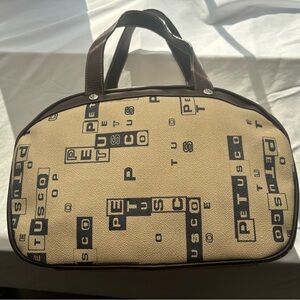 Petusco Spanish Leather Beige and Brown Women's Tote Bag